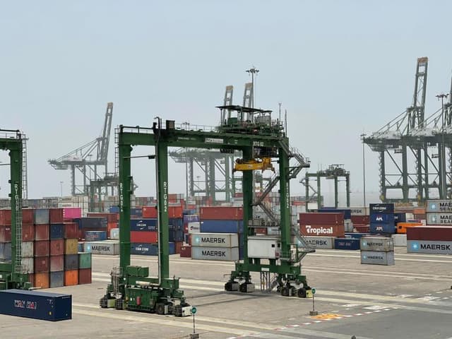 Automated container crane